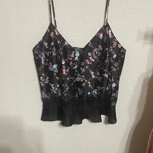 Victoria's Secret Black Floral Camisole